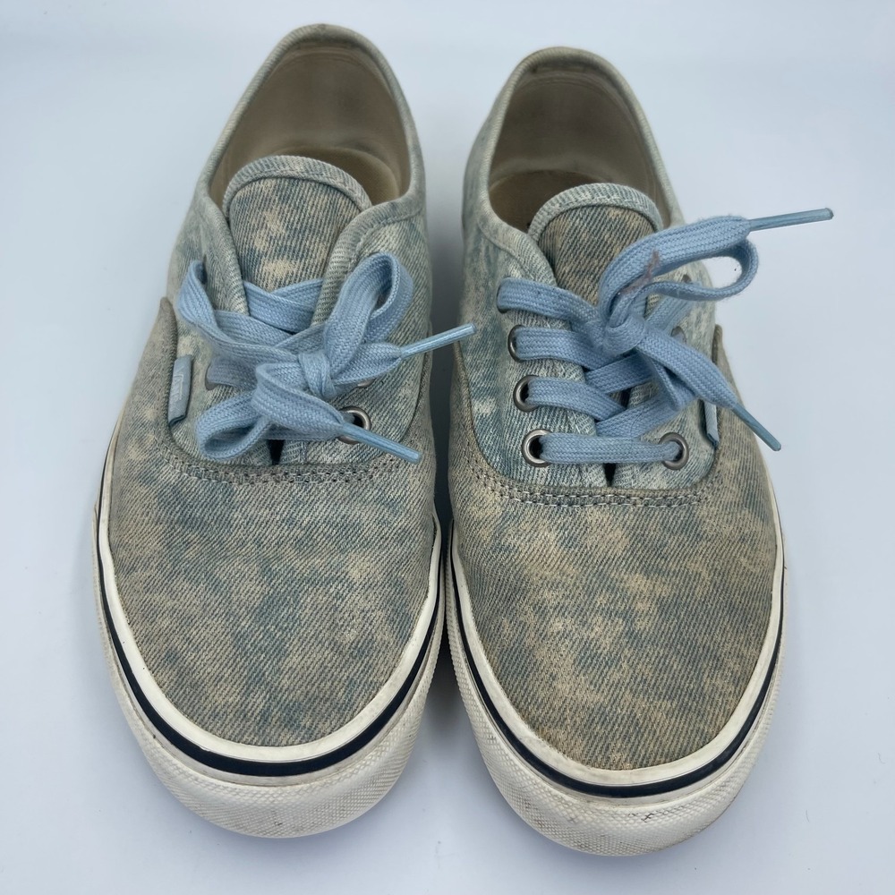 Vans Authentic Denim Colorway Destroy Winter Sky Sneakers M6/W7.5 Blue Acid Wash